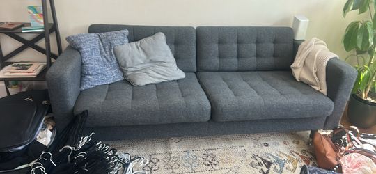 Sofa blue comfortable long