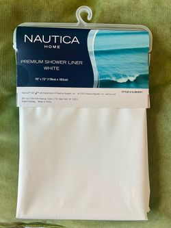 NEW Nautica Home PEVA Shower Curtain Liner – White – Only $5! 🚿🤍
