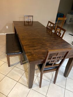 Dark brown dining set