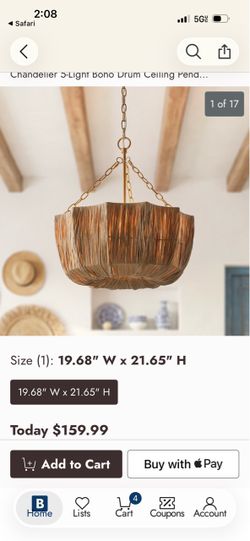 Boho Drum Ceiling Pendant Chandelier