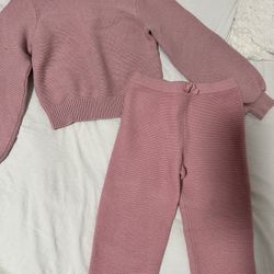 Girl’s Knit Dusty Pink Two Piece Set