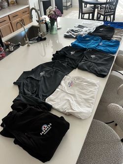 Farmers Insurance Polo Lot (12) + Jacket, Bundle Deal