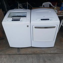 LG Top Load  Washer And Gas Dryer