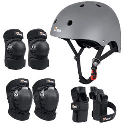 New Large Skating, Street  Protective Gear Set Helmet & Padds