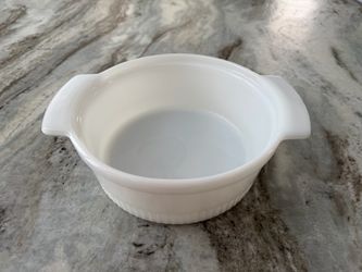 Vintage Fire-King Milk Glass Casserole Dish