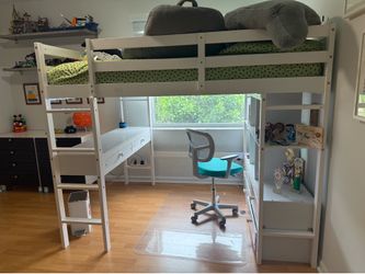 Loft Bed with Desk and Storage