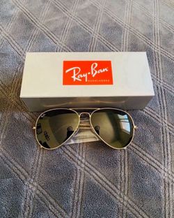 RayBan AVIATOR Sunglasses LARGE Frame AUTHENTIC