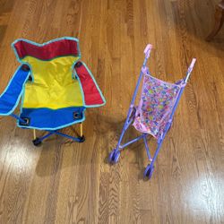Toddler Chair & Toy Baby Stroller