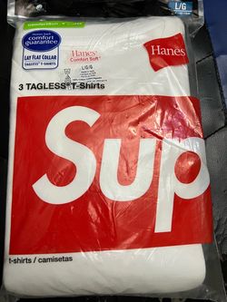 Supreme x Hanes Tagless T-Shirts 3-Pack Large