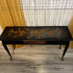 Unique Hand-Painted Console Table 
