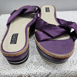 Satin Slide Sandals 