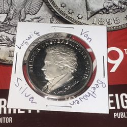 meister unsterblicher musik SILVER COIN ludwig beethoven 1(contact info removed) 🔥 OPEN TO TRADES 🚀