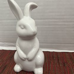 Cute White Porcelain 6" Bunny Rabbit