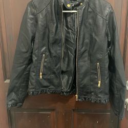 Baccini Women’s Faux Leather Jacket size PS