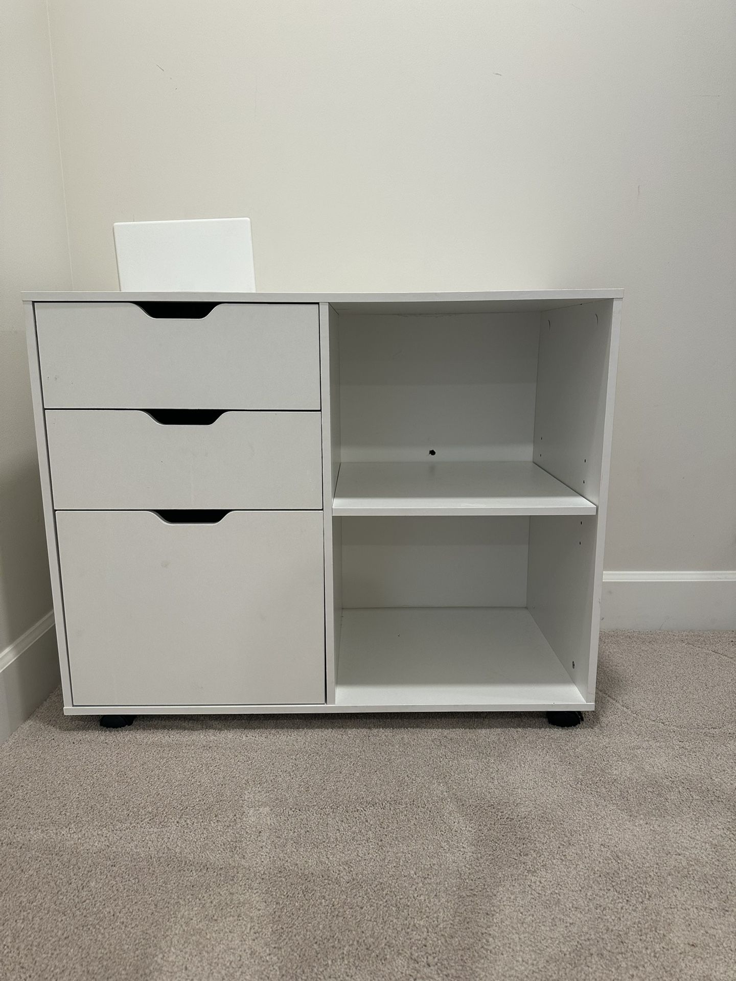 White Printer Cabinet