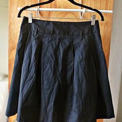Zara Black Knee Length Full Skirt