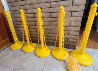 Crowd Control Stanchion Set with Chain