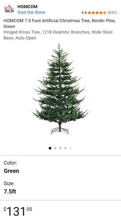 7.5 ft artificial Christmas tree