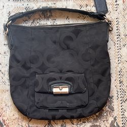 Black Coach shoulder purse