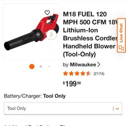 Milwaukee Lead Blower 