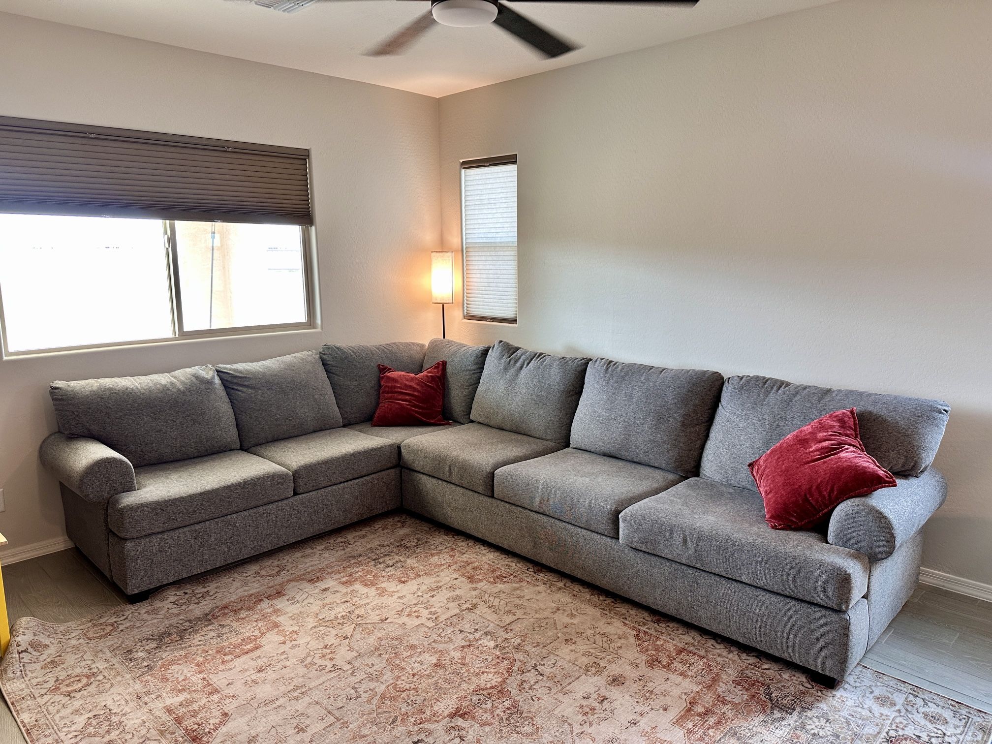 COUCH (11’9” x 8’4” - excellent) with Queen Pullout Bed (unused) - Living Spaces - EXCELLENT CONDITION