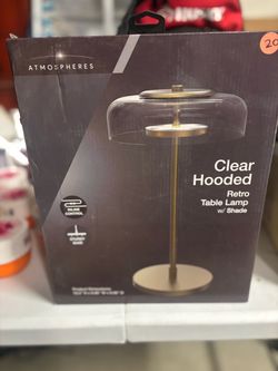 Atmospheres Clear Hooded Retro Table Lamp