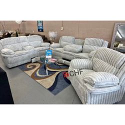 Jumbo Corduroy 3 Pc Reclining Set ( Sofa + Loveseat + Recliner chair )