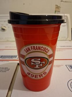 New San Francisco 49ers Plastic Coffee Cups with Lid $6.00 Each