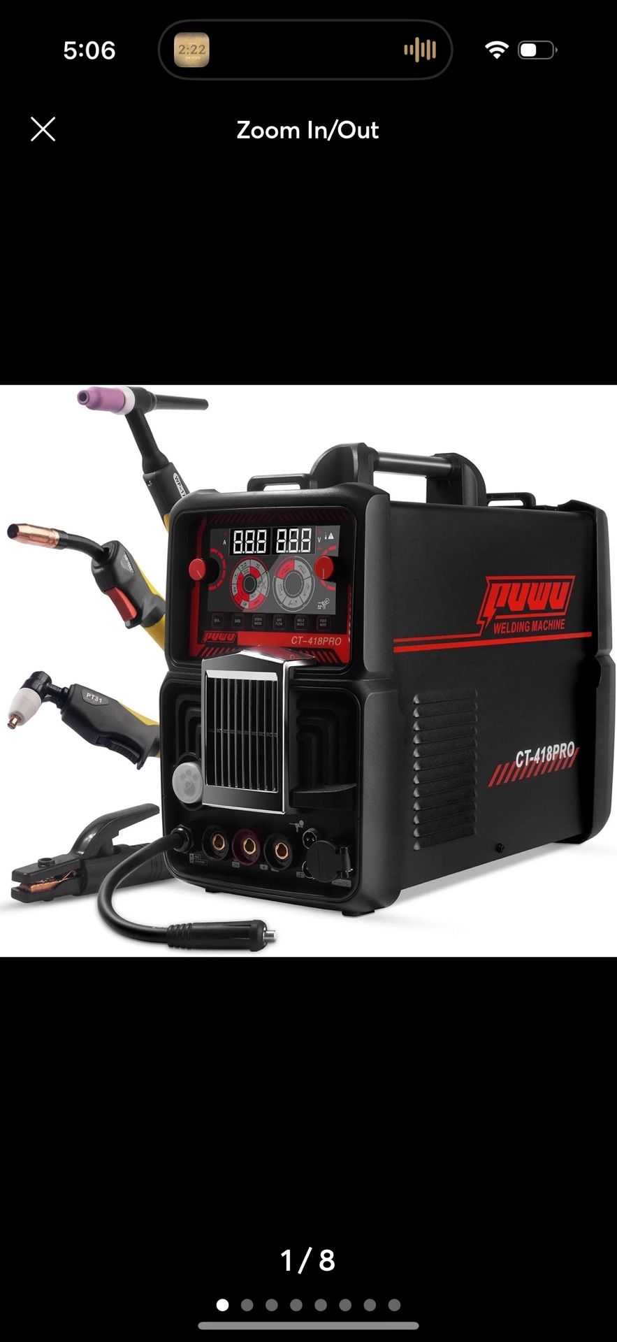 5 in 1 Plasma Cutter Welder MIG TIG Stick Dual Voltage IGBT Inverter Machine