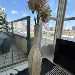 Pearl Vase And Faux Paper Flowers 