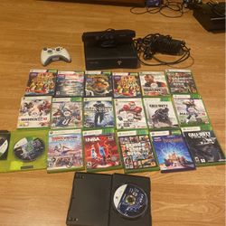 Xbox 360 With A Kinect And 19 Games