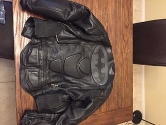 One of a kind Batman leather motorcycle jacket