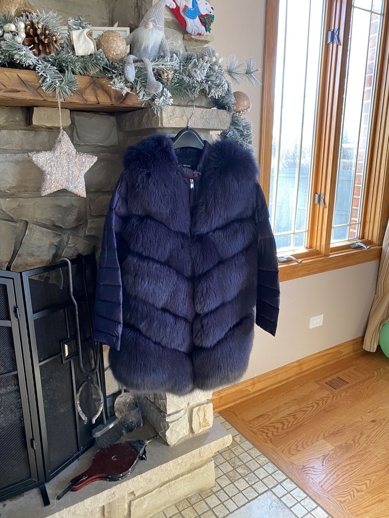 Beautiful fur vest with jacket Size M-L $450 or best offer .