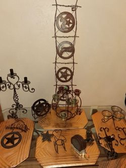 Cast Iron Candle Holders and extras