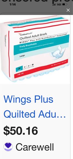 Quilted adults briefs  size large
