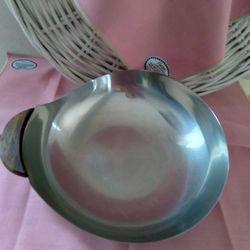 Mid Century Danish Modern Steel Serving Dishes 