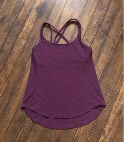 Halara UltraSculpt Red Plum Crisscross Workout Tank Size S NWOT