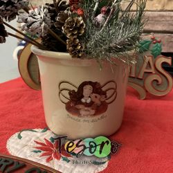 Vintage 2004 Home & Garden Party Peace On Earth Crock