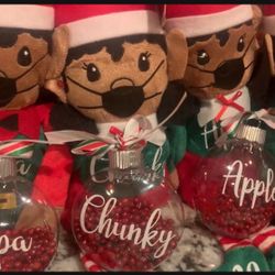Personalized Elves On The Shelf with matching Ornament !
