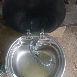 RV Sink Stainless Steel And Hookups
