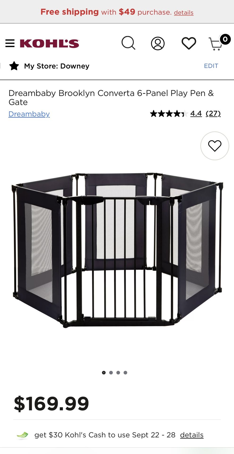 6 Panel Pet Or Baby Gate 
