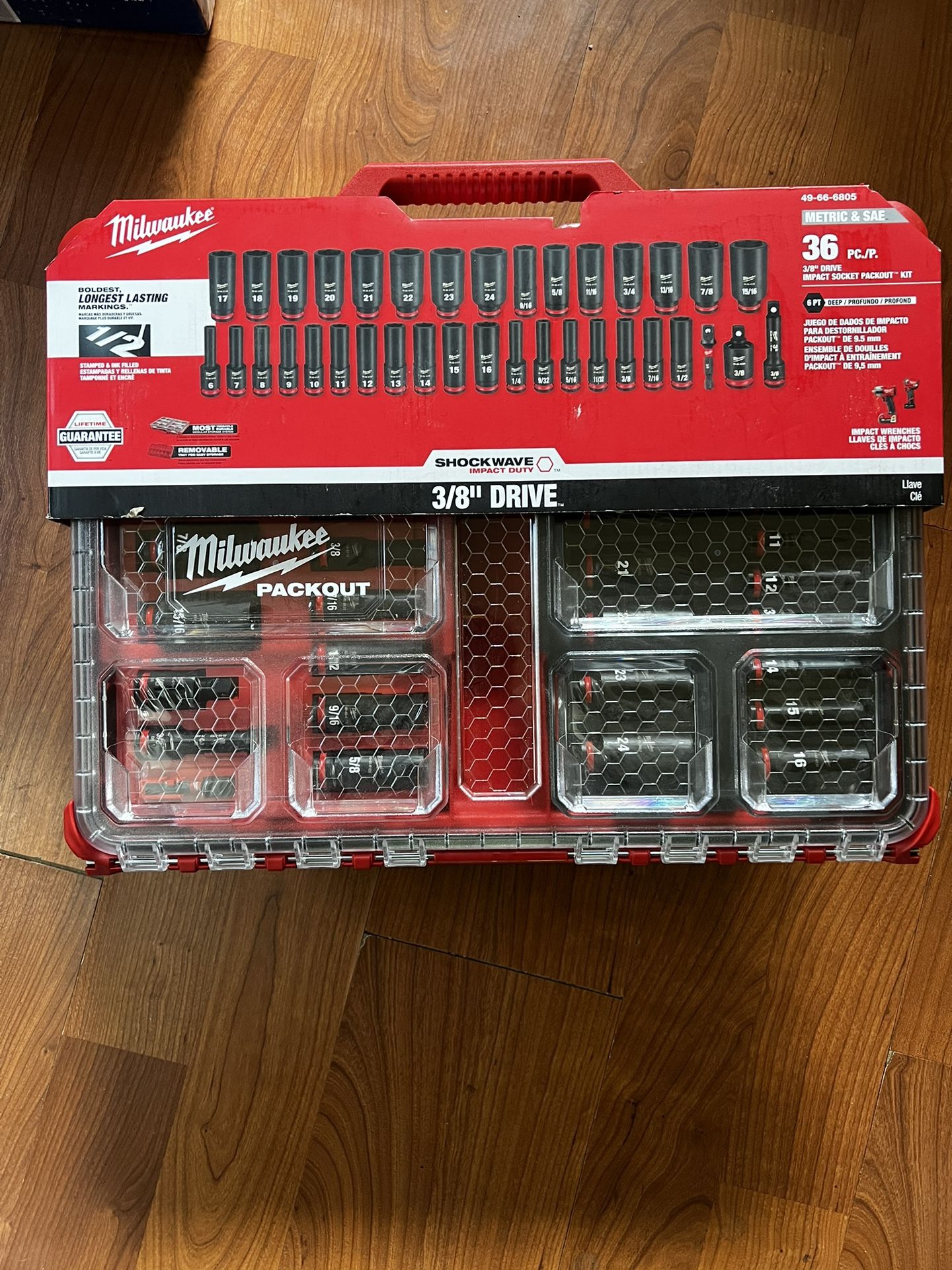 Milwaukee 36-Pc. SHOCKWAVE Impact Duty Socket Set with Packout Organizer