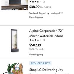 Mirror Water Fall 72”