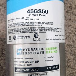 Goulds 45GS50 Well Pump (PICK UP ONLY)