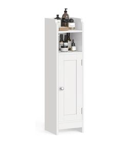 NEW! Stylish Small Cabinet for Bathroom - Toilet Paper Storage - White