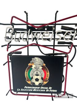 Budweiser Futbol Mexicano Neon Light Anheiser Bush
