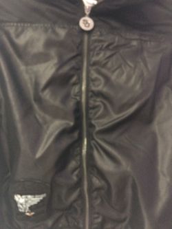 Leather jacket for women's half sleeve
