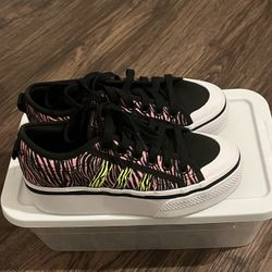 Adidas Nizza Zebra Print Platform Sneakers - Size 6