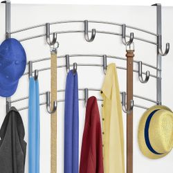 New: 14 Hook Over Door Hanger - Over Door Towel Rack