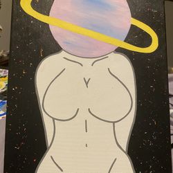 Galaxy Woman Painting 